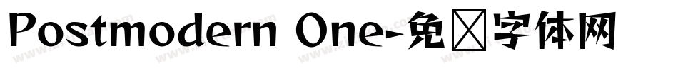 Postmodern One字体转换